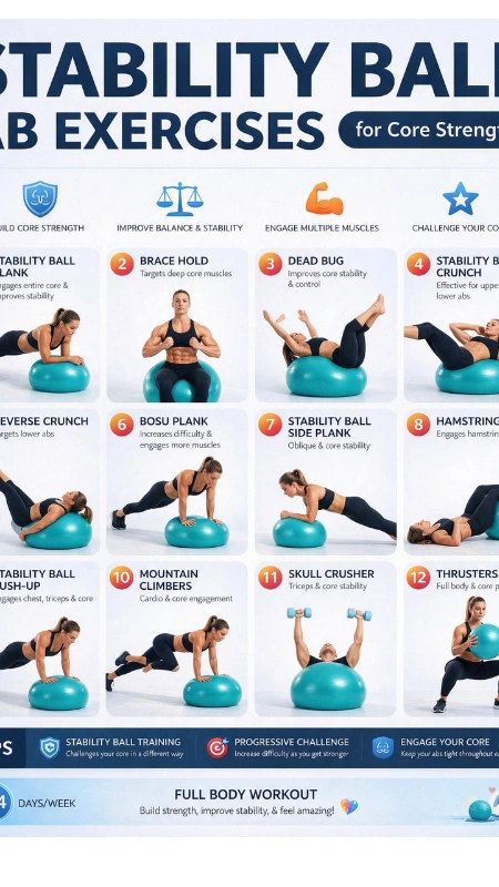 exercises with stability ball for abs