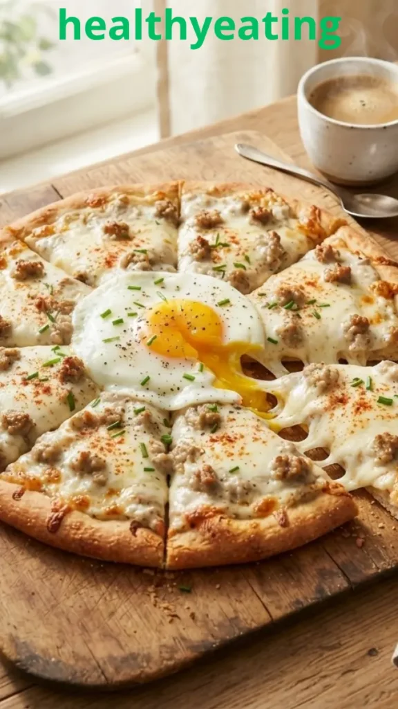 Sausage Gravy Breakfast Pizza