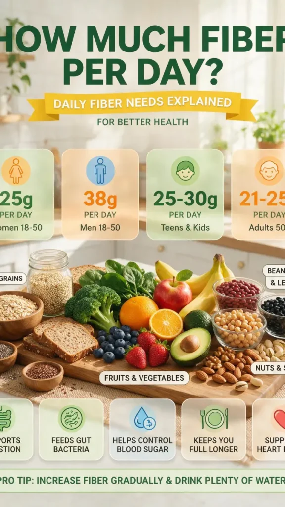 how much fiber per day