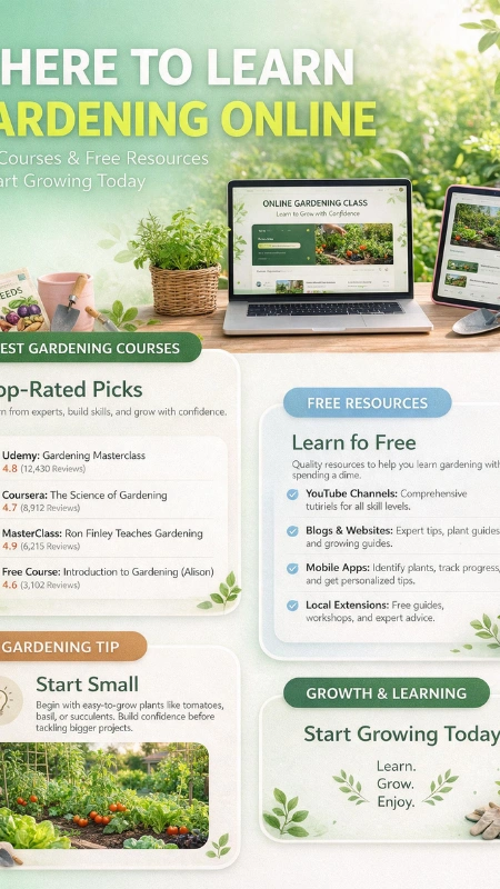 where to learn gardening online