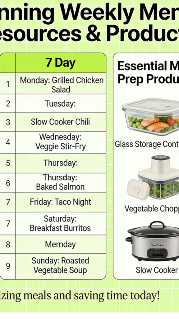 meal planning weekly menu