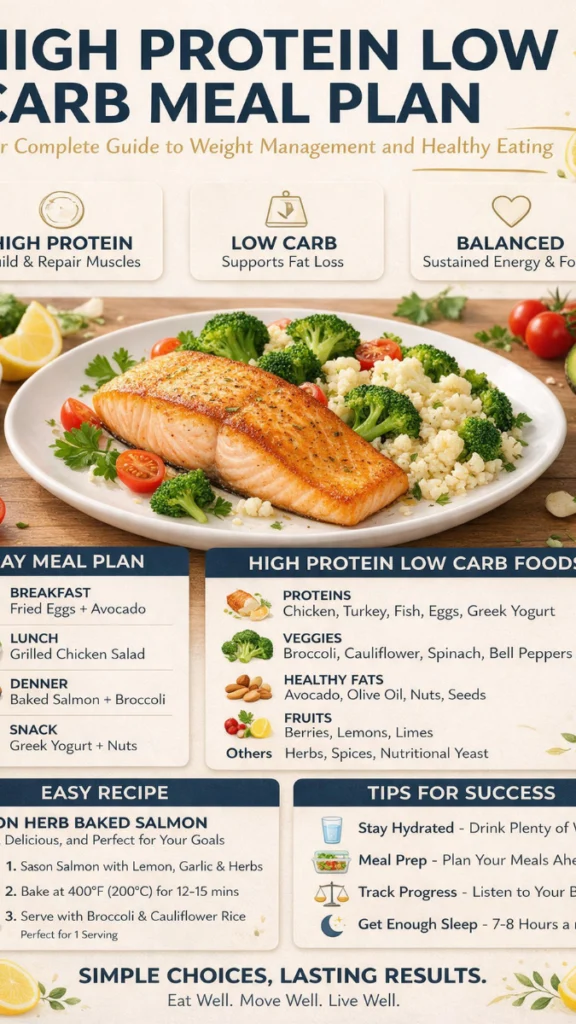 high protein low carb meal plan