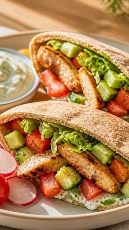 Selection of easy, healthy dinner ideas including chicken, salmon, pasta, and vegetables